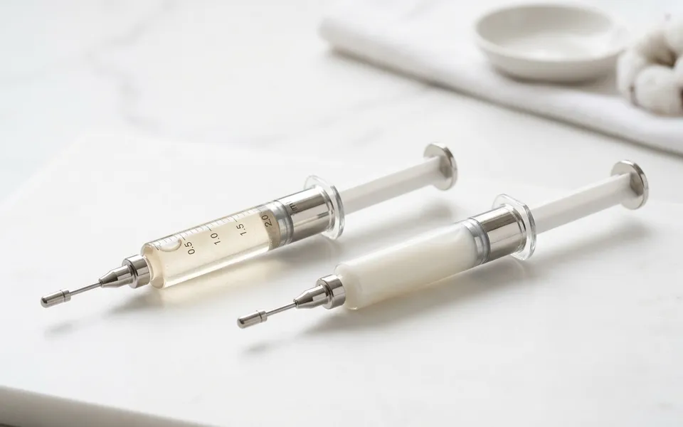 Produtos de skinbooster e Elleva em consultório dermatológico