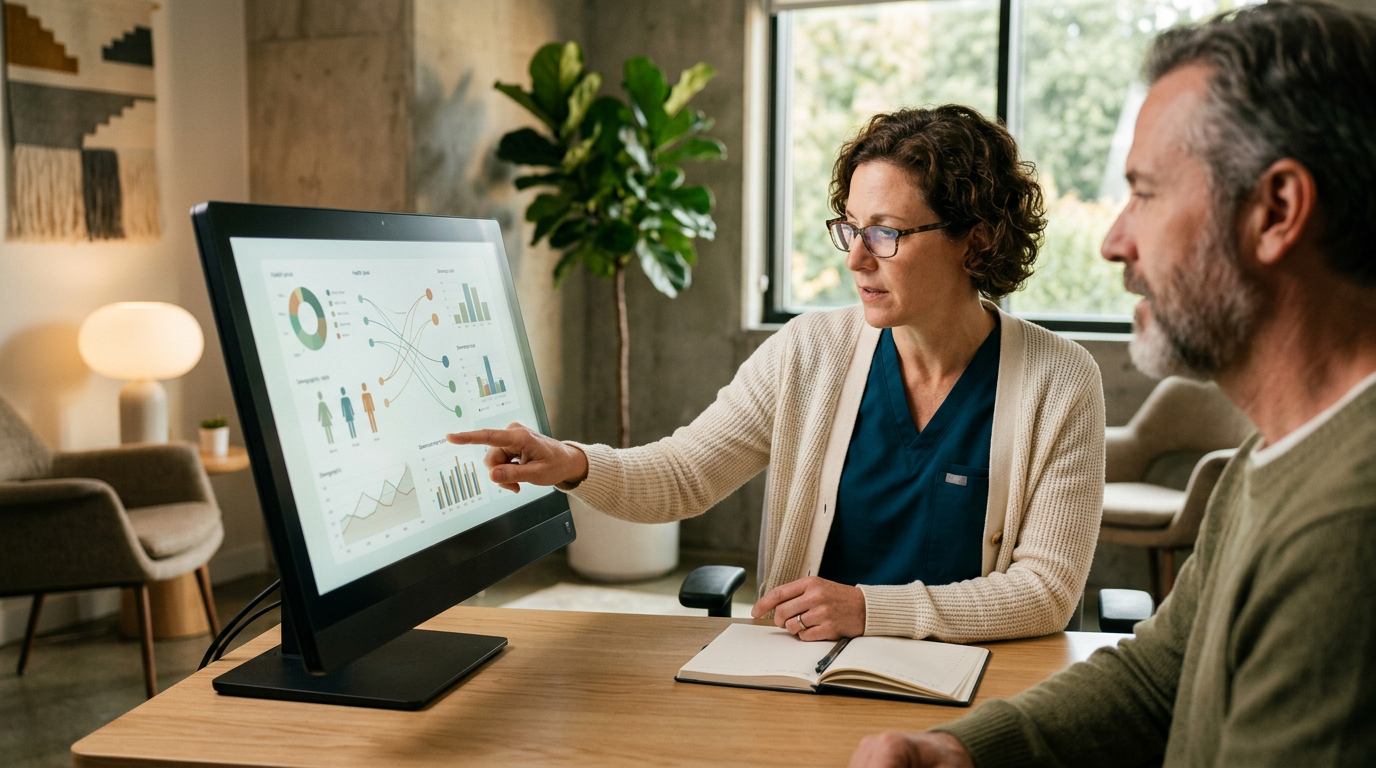 Equipe médica da AVA Clínica reunida representando abordagem integrada de medicina preventiva