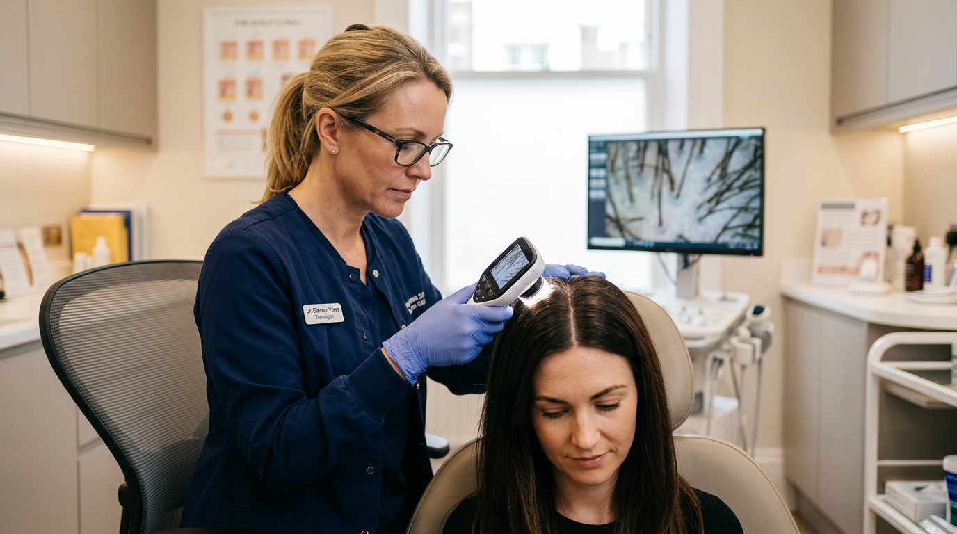 Análise capilar com tricoscopia
